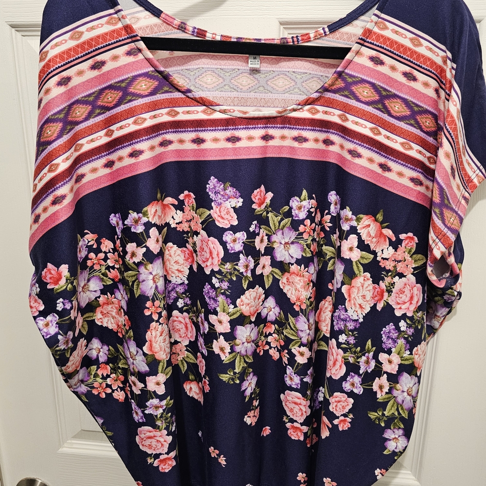 White Birch Multicolor Floral Blouse